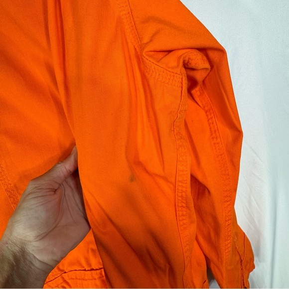 LAPCOFR Deluxe 7oz 100%Cotton CVFRD7OR Flame Resistant Orange Coveralls - Picture 6 of 7